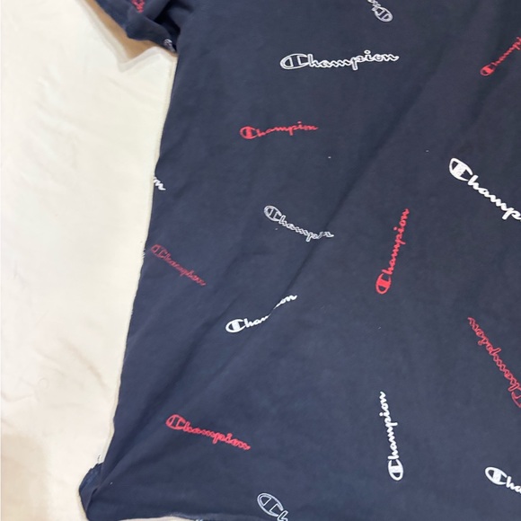 Champion Men's Black and Red Logo Tee - Picture 11 of 12